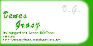 denes grosz business card